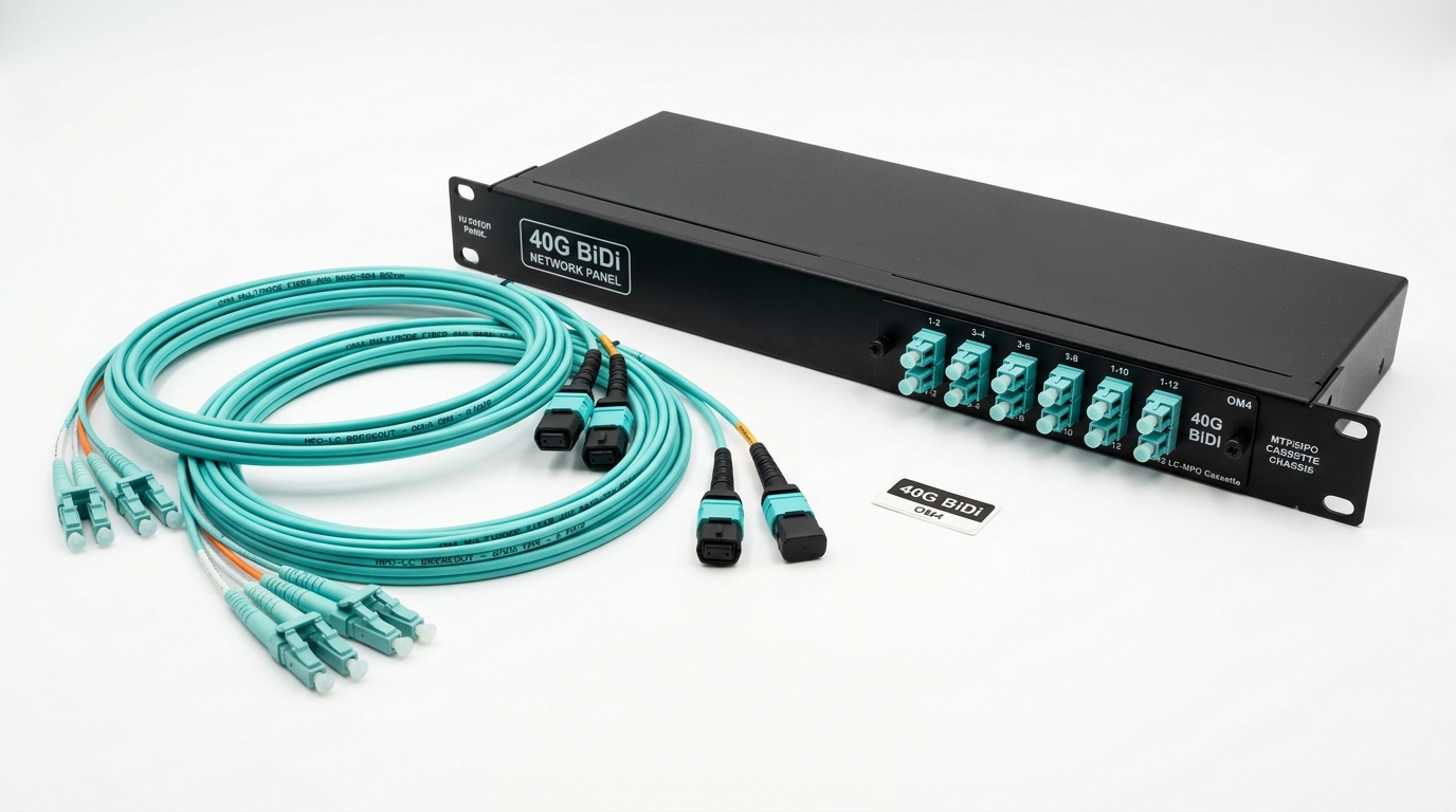 40G BiDi MM Fiber 24-Port Switch-to-Panel Kit